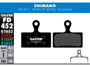 Pastillas Freno Galfer Standard Shimano XTR, XT (2014-), Deore XT BR-M875, SLX M666