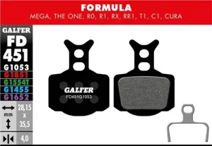 Pastillas Freno Galfer Standard Formula Mega, The One, R0, R1, RR1, T1, C1, Cura