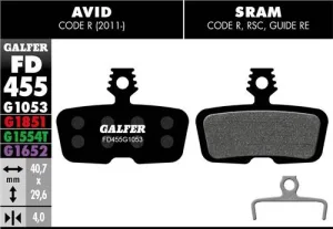 Pastillas Freno Galfer Standard Avid/Sram Code R 2011 / Guide RE