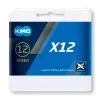 Cadena KMC X12 Negro-Plata 12V